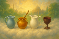 ইসরা-মিরাজের হাদিসসমূহে নবী ﷺ এর নিকট পেশকৃত দুধ, মদ ইত্যাদির পাত্রের সংখ্যা ও স্থান নিয়ে কি পরস্পরবিরোধিতা আছে?